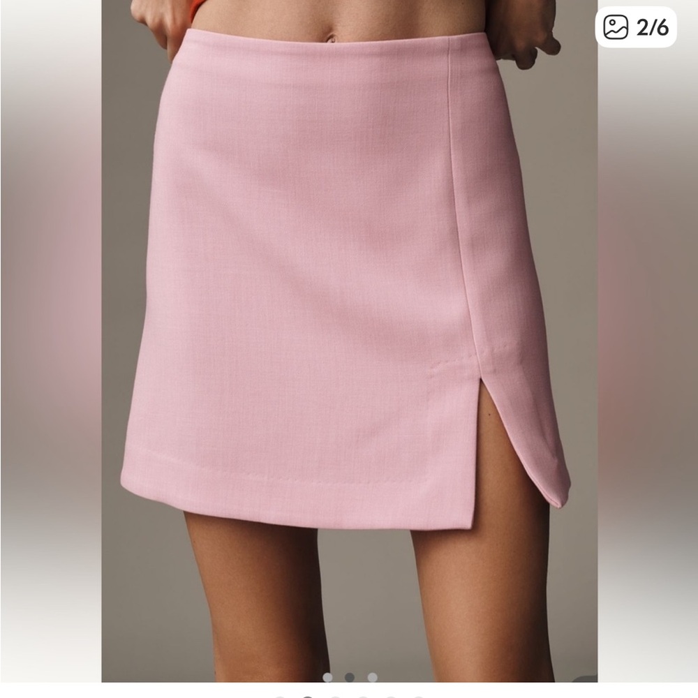Maeve Pink Mini Skirt - Picture 2 of 6